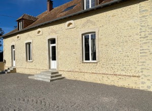 Rénovation de façade en pierre Saint-Aignan-de-Cramesnil